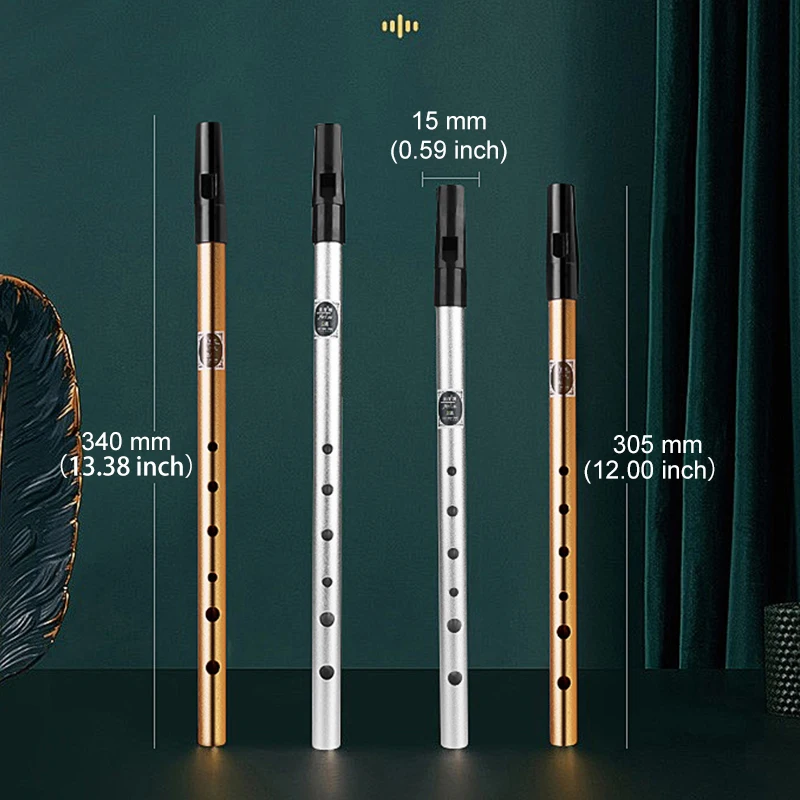 Irish Whistle Flute C/D Key Ireland Flute Aluminum Alloy Whistle 6 Holes Flute Musical Instrument