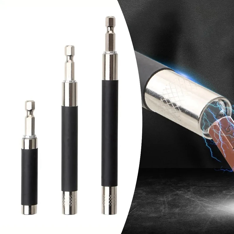 80/120/140MM Quick Release Magnetic Screwdriver Bit Holder 1/4 Hex Shank Screw Bits Extension Rod Bar Electric Drill