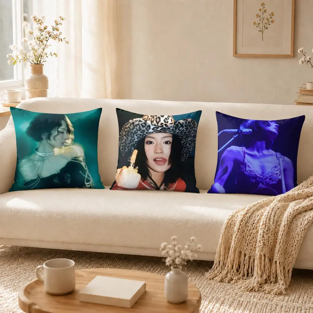 Unique S-Sheena R-Ringo Singer Cushion Cover Soft Short Plush Pillow Cases Hidden Zipper Cutecore Sofa Bedroom Home Decor Gift