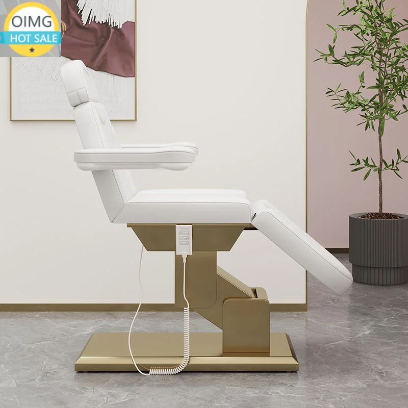 Facial Bed with Rest Pillow and Chair for Sale Height Adjustable Automatic Massage Bed