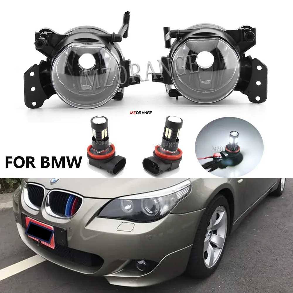 Foglights for BMW E60 E90 E63 323i 325i 520d 520i 530li 525i 5 Series LED Headlights Fog Light Halogen Fog Lamps Front Bumper