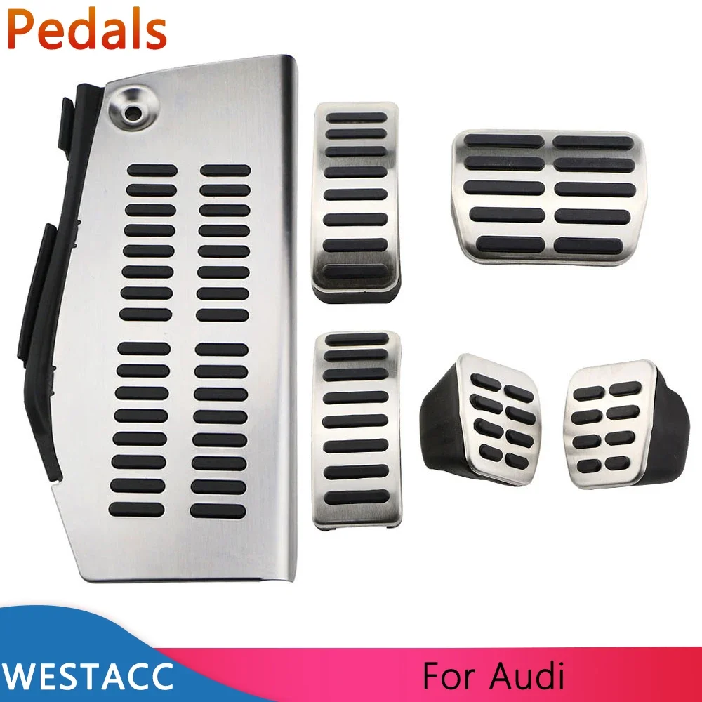 

Stainless Steel Car Pedals Accelerator Gas Brake Clutch Rest Pedal Cover for Audi A3 S3 8L 1995 - 2003 Parts Accessories