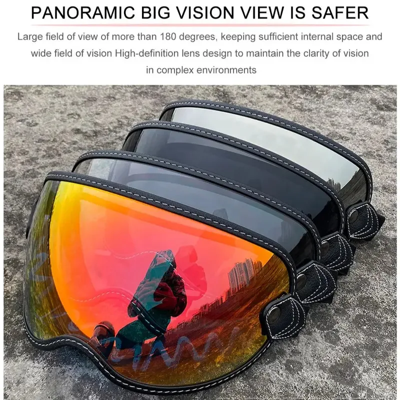 Motorcycle Sun Visor Anti-UV Wind Shield Full Face Helmet Items Retro Biker Eyeglasses Motobike Sunglasses Goggles Accessories