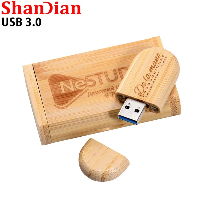 Ücretsiz Logo Yüksek Hızlı USB 3.0 Flash Sürücüler Fotoğrafçılık Özel Kalem Sürücü Ahşap Memory Stick 64 GB/32 GB/16 GB/8 GB/4 GB Gerçek Kapasite