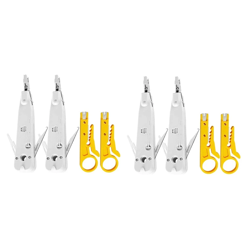 4X Punch Down Tool IDC RJ45 RJ11 Cat5e Cat6 Network Telecom Phone Cable Socket Impact Terminal Insertion Tools