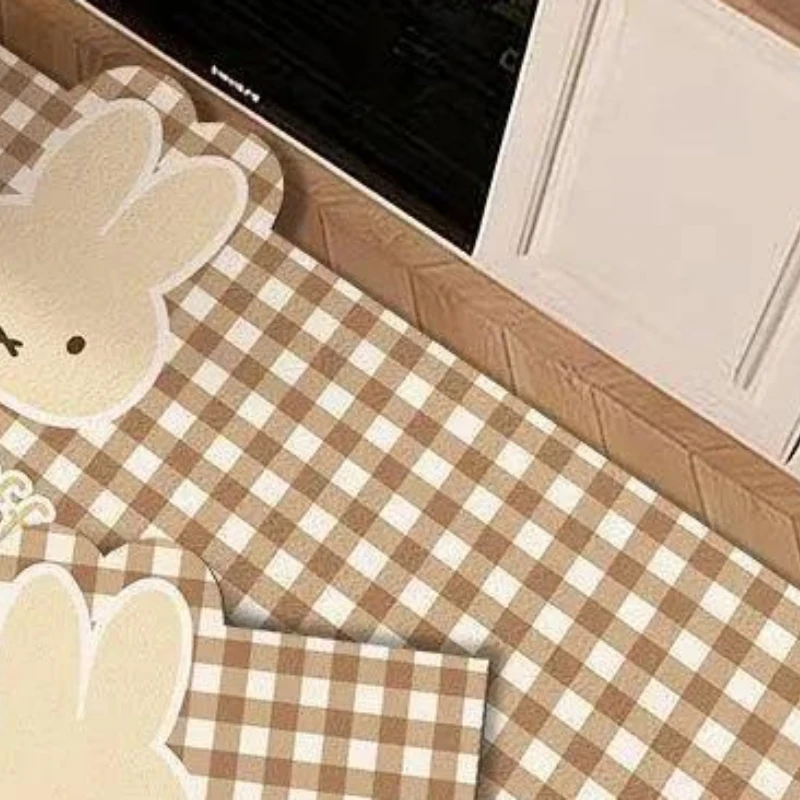 Cartoon Kawaii New Kitchen Aisle Floor Mat Absorb Water Anti-slip Resistant To Dirt Long Strip Can Be Cropped Not Moldy Miffy