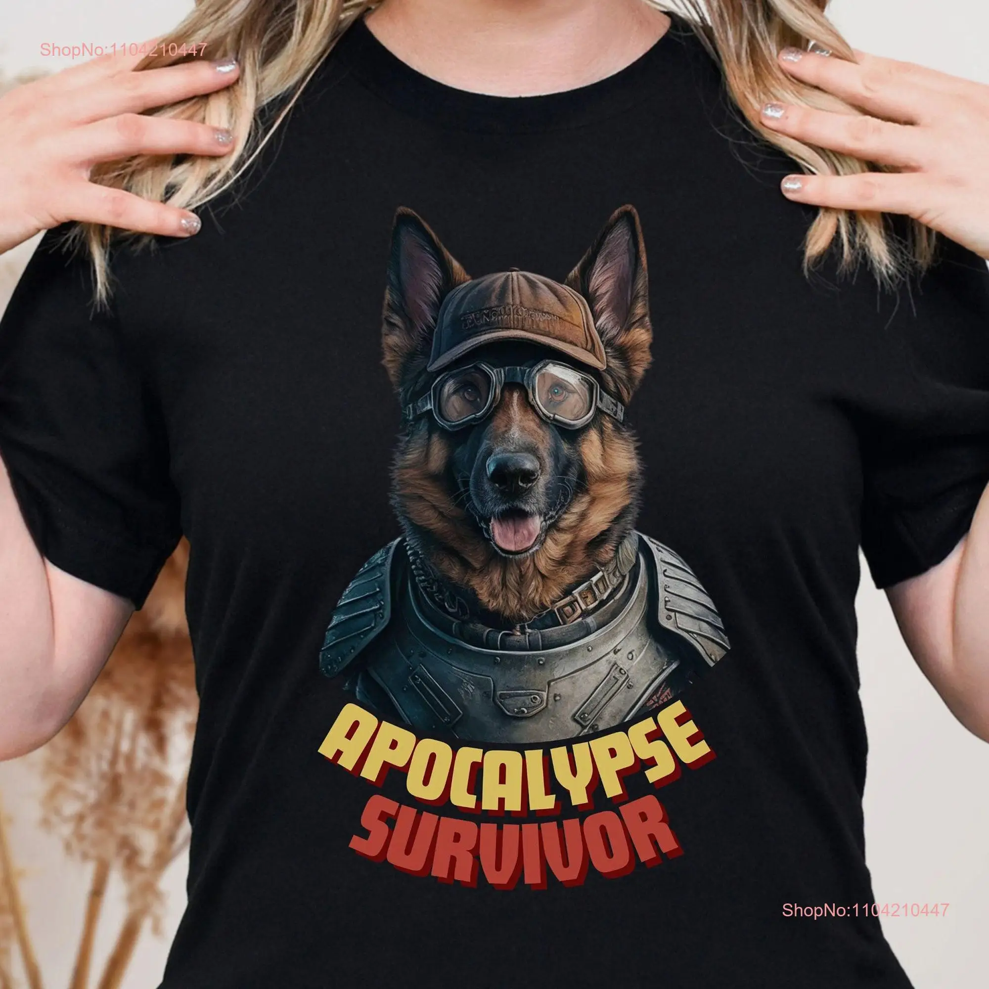 Dog shirt Vintage T Post Apocalyptic Lover Animal Cool long or short sleeves