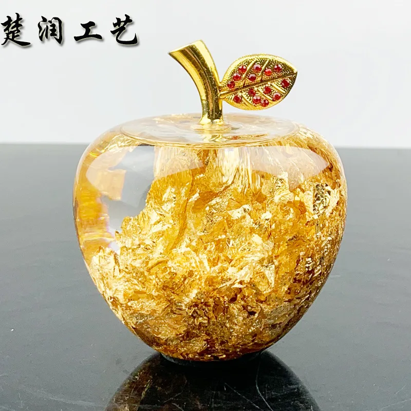 

New listed gold foil apple handicraft ornaments creative Christmas Eve insurance companies send friends gifts wholesale