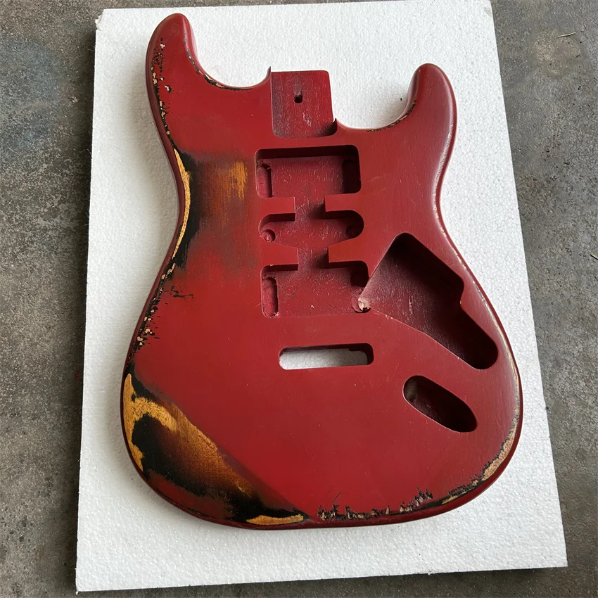 DIY ruins guitar body, red sunset color wholesale and retail, connection width 57MM