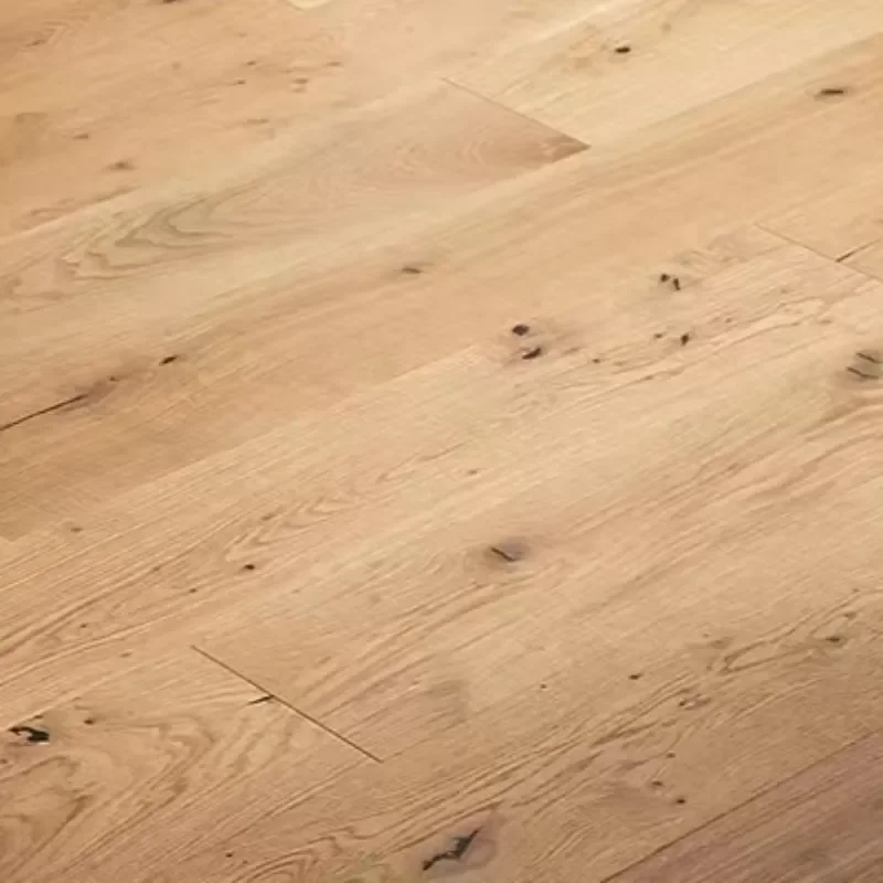 Natural European Oak Scar Multi-layer Solid Wood Composite Flooring White Brushed Engineered Wooden Board