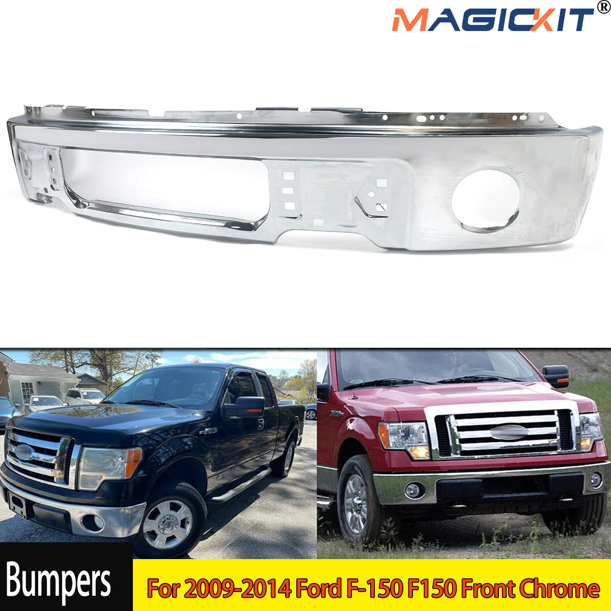 Bumper For 2009-2014 Ford F-150 F150 Front Chrome with Fog Light Hole 9L3Z17757B CAR Accessories