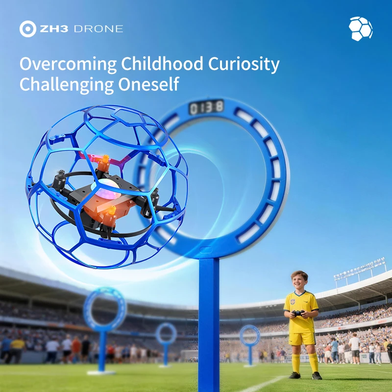 ZH3 RC Competition Football Drone with Spherical Protective Cover Drop-resistant Teaching and Training Quadcopter Plane Gift Toy