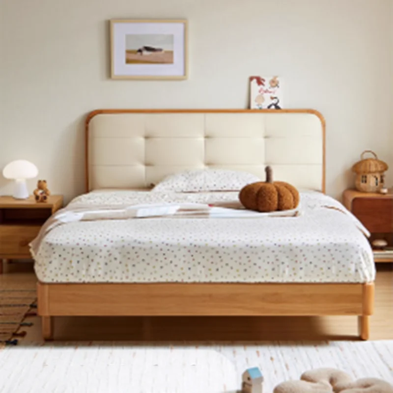 

Children Wooden Design Bed Bedroom Modern Headboards Sleeping Bed Simple Beauty Space Saving Luxury Muebles Trendy Furniture