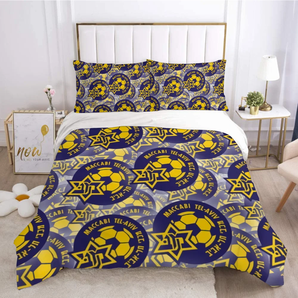 3D Printed Maccabi Tel Aviv Bedding Set Duvet Cover Bedroom Comforter Single Twin King ​Size Quilt Cover Home Textile 2/3PCS