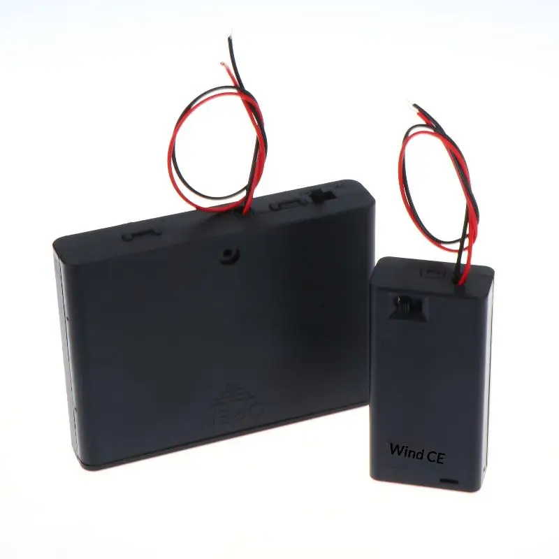 NEW 1/3Pcs AA Battery Holder Storage Case Box With Switch And Cover For AA Batteries Standard Container 1 2 3 4 6 8 Slots