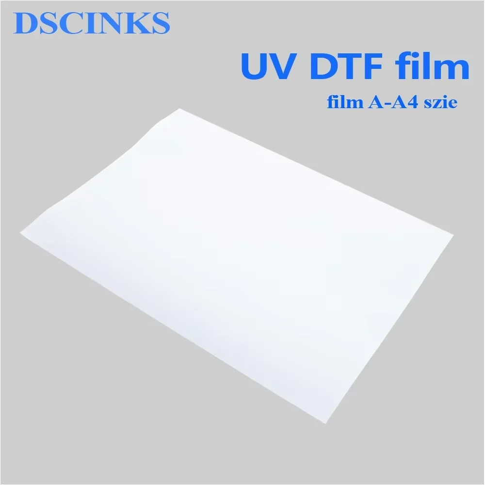 100PCS A4 UV DTF Film A Stick to Cup Metal Glass Irregular Shape Surface UV Transfer Film UV Ink Film ( only film A )