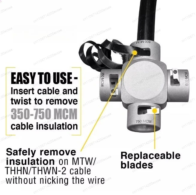 Quick Wire Stripping Tool, Adjustable Cable Skin Cutter for Electricians, Ergonomic Handle