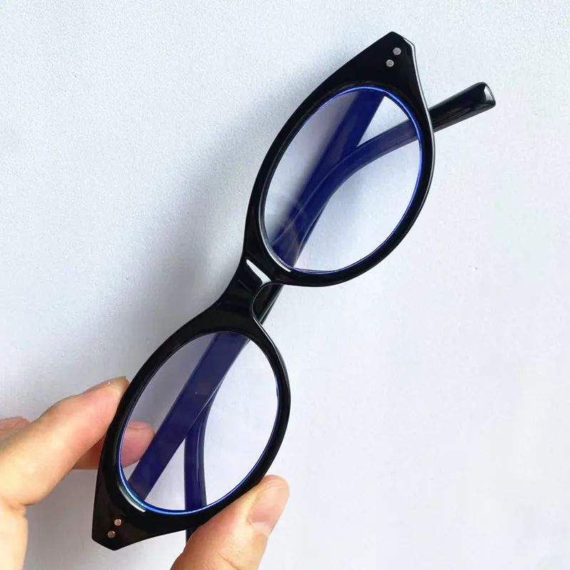 

NEW Anti-Blue Light Glasses Unisex Cat Eye Eyeglasses Rice Nails Spectacles Simplity Googles Small Frame Eyewaear Ornamental