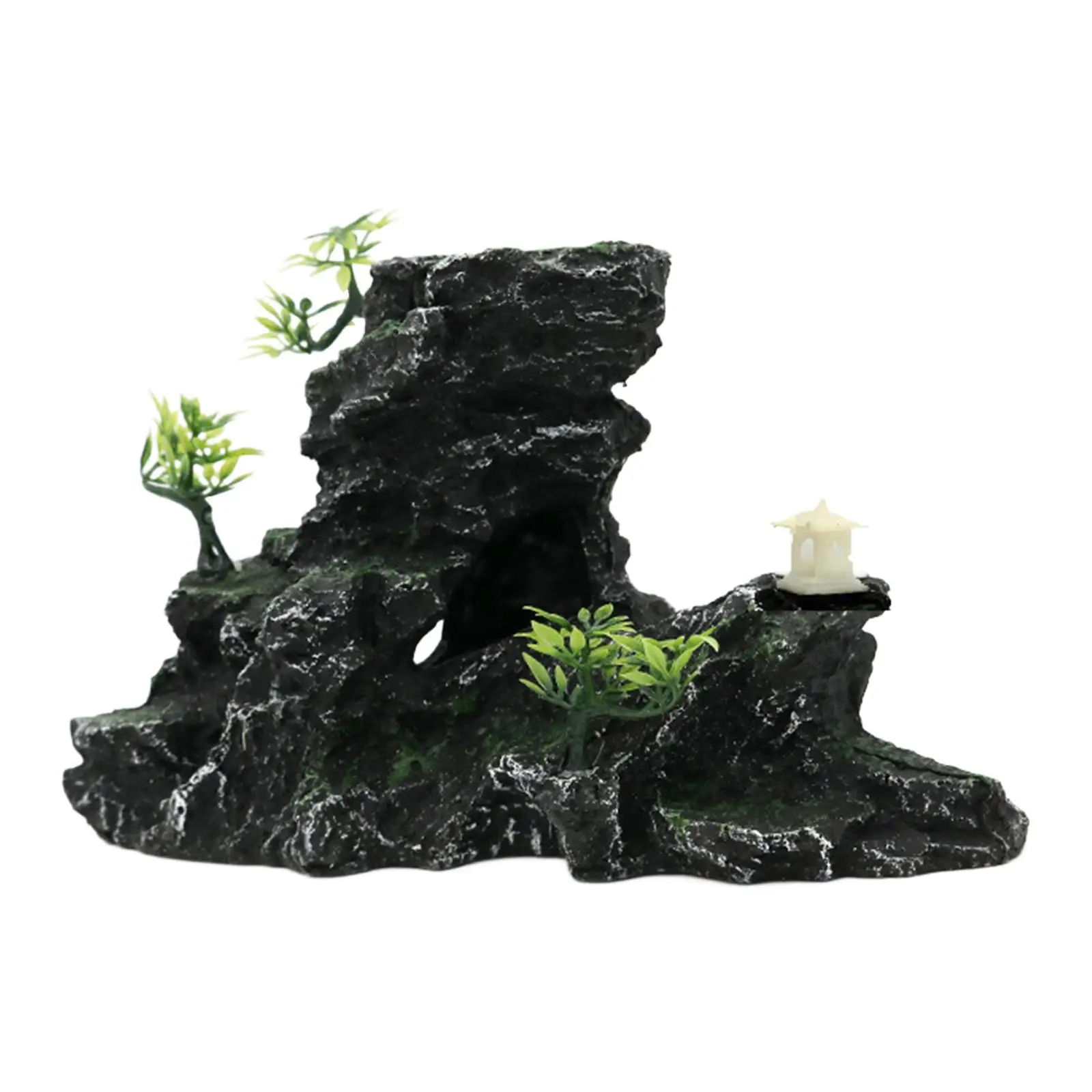 Fish Tank Decoration Background Multifunctional Aquarium Decorated Mountain View Stone Ornament for Micro Landscape Fish Tank