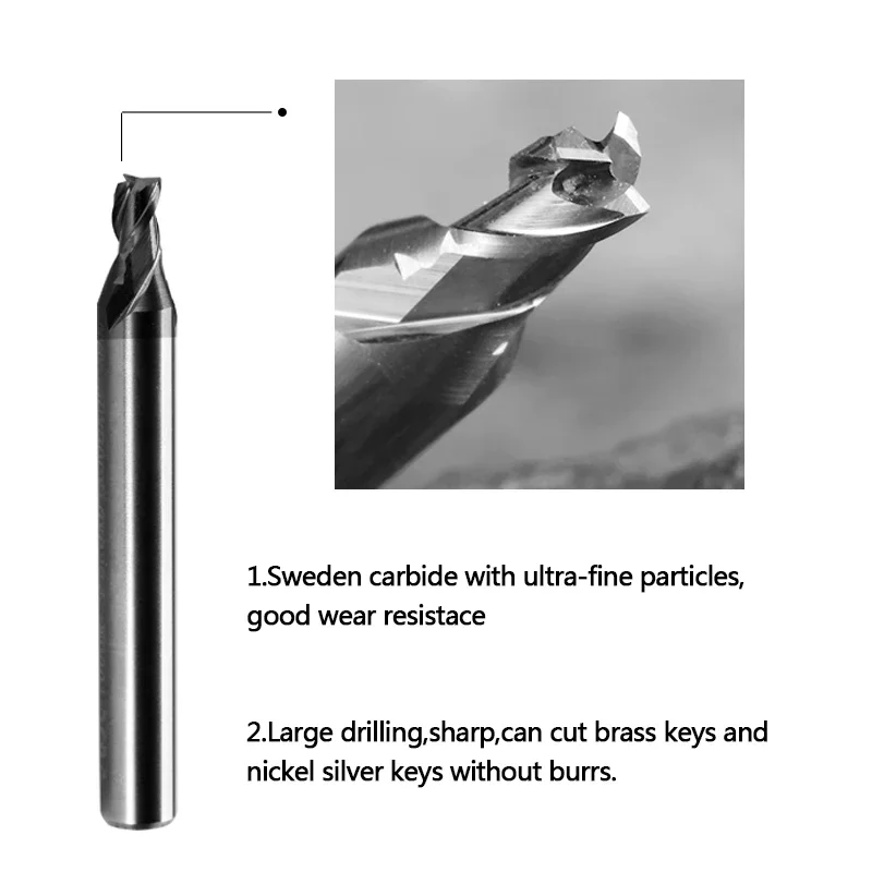 Key Machine Milling Cutter  1.5mm V012 2.0mm V037 1.0mm T08 Compatible with Keyline Gymkana 994 Key Duplicator Locksmith Tools