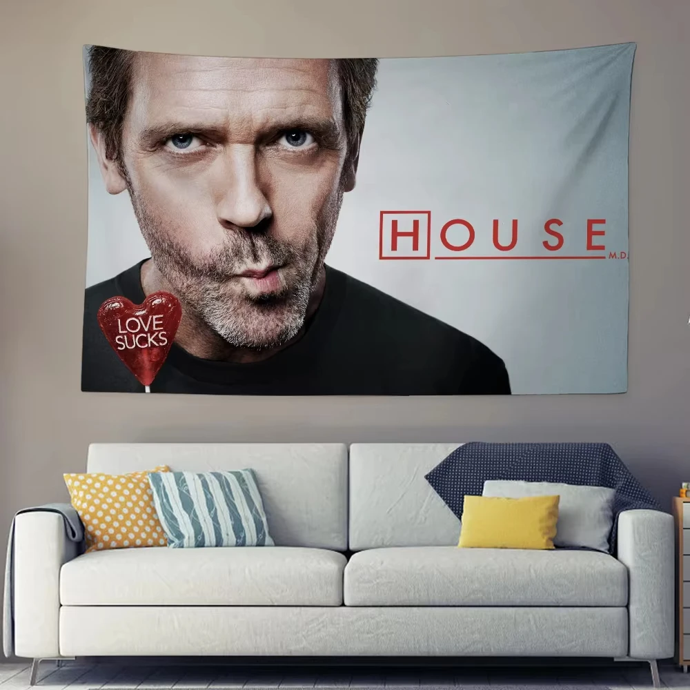 Academia Dorm Gift,H-House-MD TV Show Tapestry for College Bedroom Fan Room Decor Present