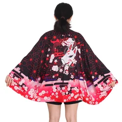Kimono damskie japońskie Yukata kobiece kobiety azjatyckie ubrania Kimono sweter koszula kobiety tradycyjna fala karp drukuj Kimono Haori