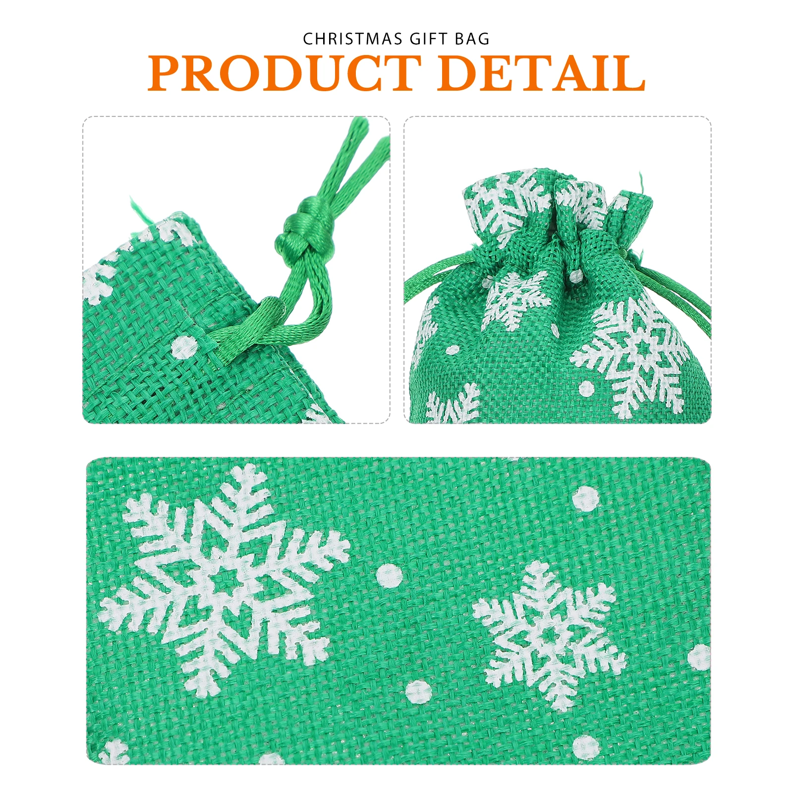 

10pcs Burlap Gift Bags Christmas Party Supplies Small Holiday Packing Candy Drawstring Bag Portable Bag Linen