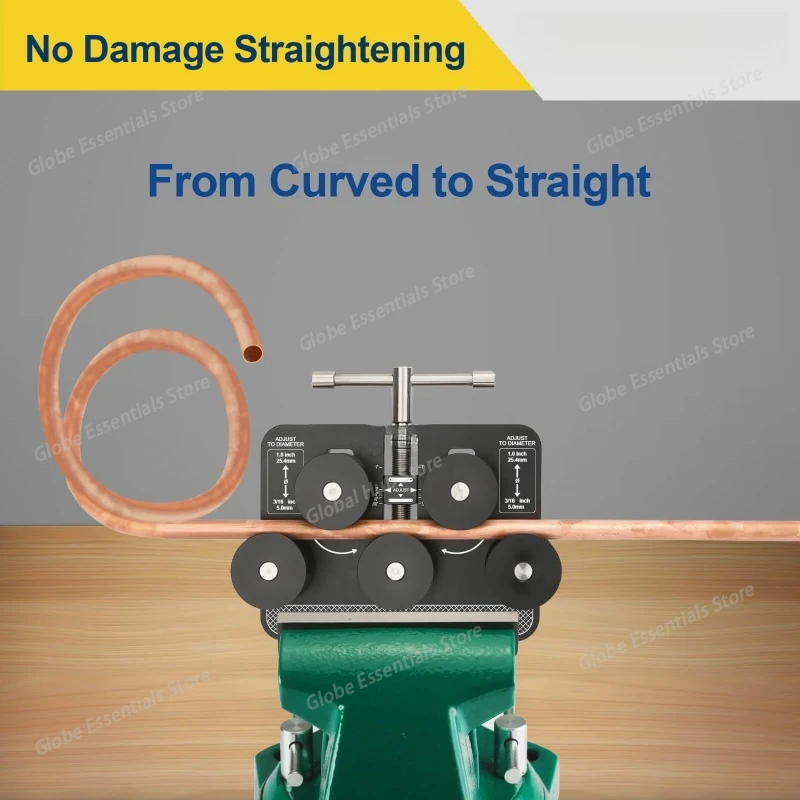 Pipe Straightener Brake Line Straightener for 3/16 inch - 1.0 inch diameter