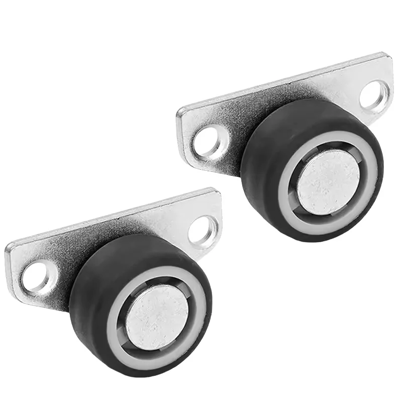 8/1PCS Mini Side Mount Zwenkwielen Stille Rubberen Meubelwielen Directionele Cartwheels Voor Trolley Lade Keukenkasten