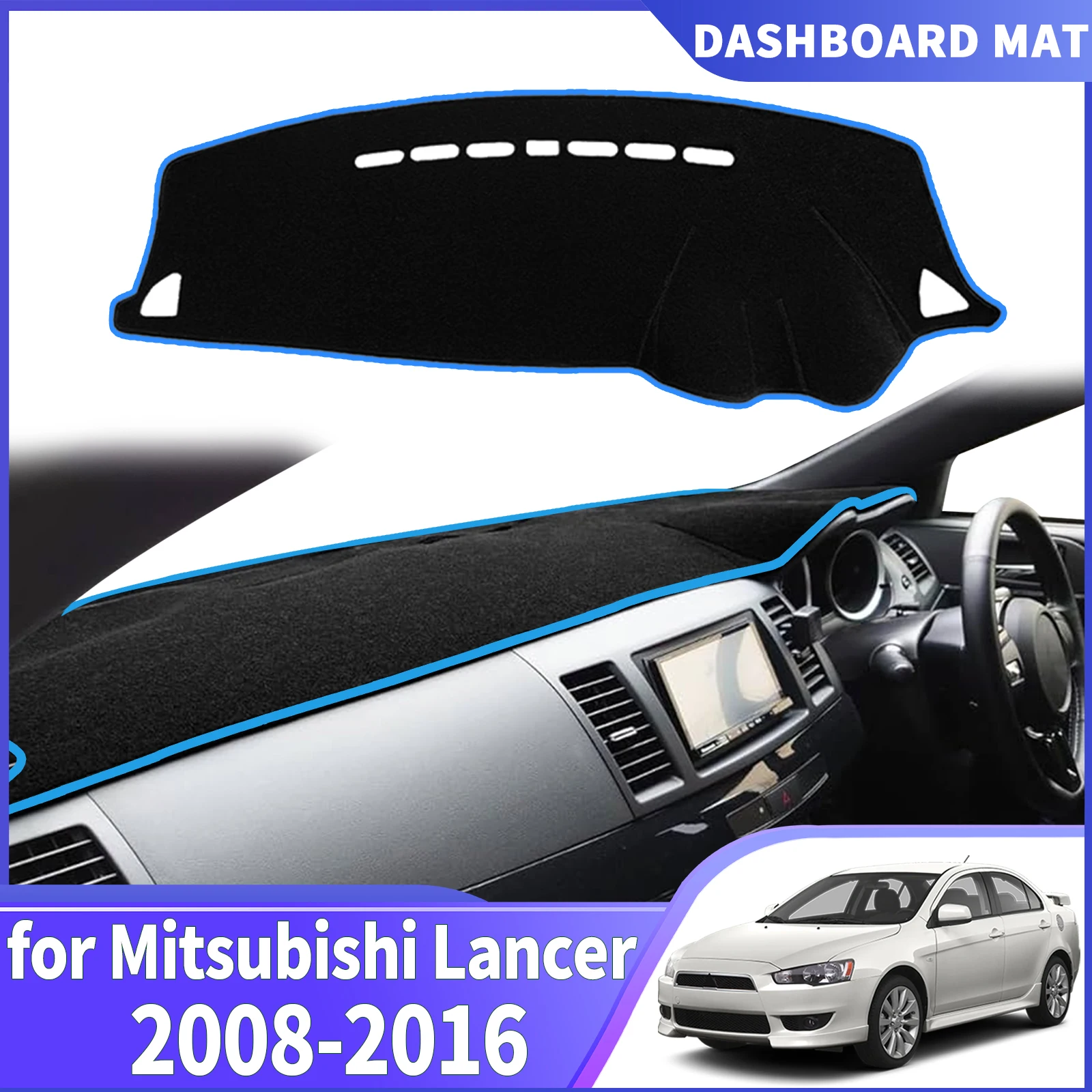 

for Mitsubishi Lancer 2008-2016 Ralliart EVO X Galant Fortis EX Protective Carpet DashMat Sunshade Dashmat Dashboard Cover Pad