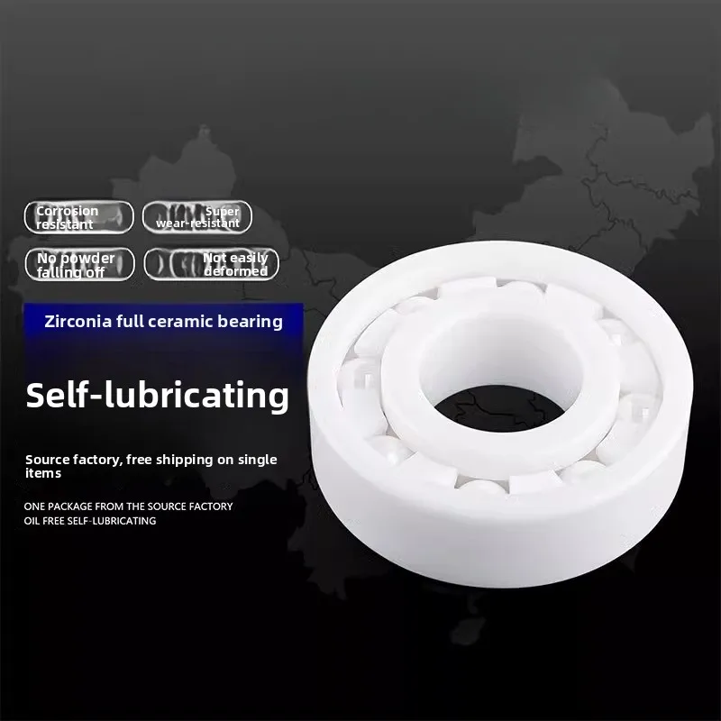 Veekaft 1/10PCS Full Ceramic Bearings -Neijing(8/10/20/30/40/50) - Corrosion & High Temp Resistant