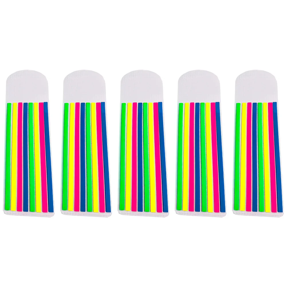 

5 комплектов, удобные липкие вкладки, красочные полоски для чтения, длинные короткие маркеры страниц, заметки, аннотации, маркерная лента