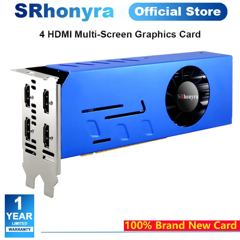 SRhonyra GTX 750 750TI 2GB 4GB  4HDMI Multi Monitor Graphics Card GDDR5 128Bit 4K Support for Stock Trading Surveillance