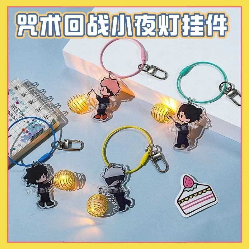 

Anime Spell Battle Keychain Geto Suguru Itadori Yuji Satoru Gojo Pendant Glowing Firefly Backpack Hanger Hanger Buckle Gift