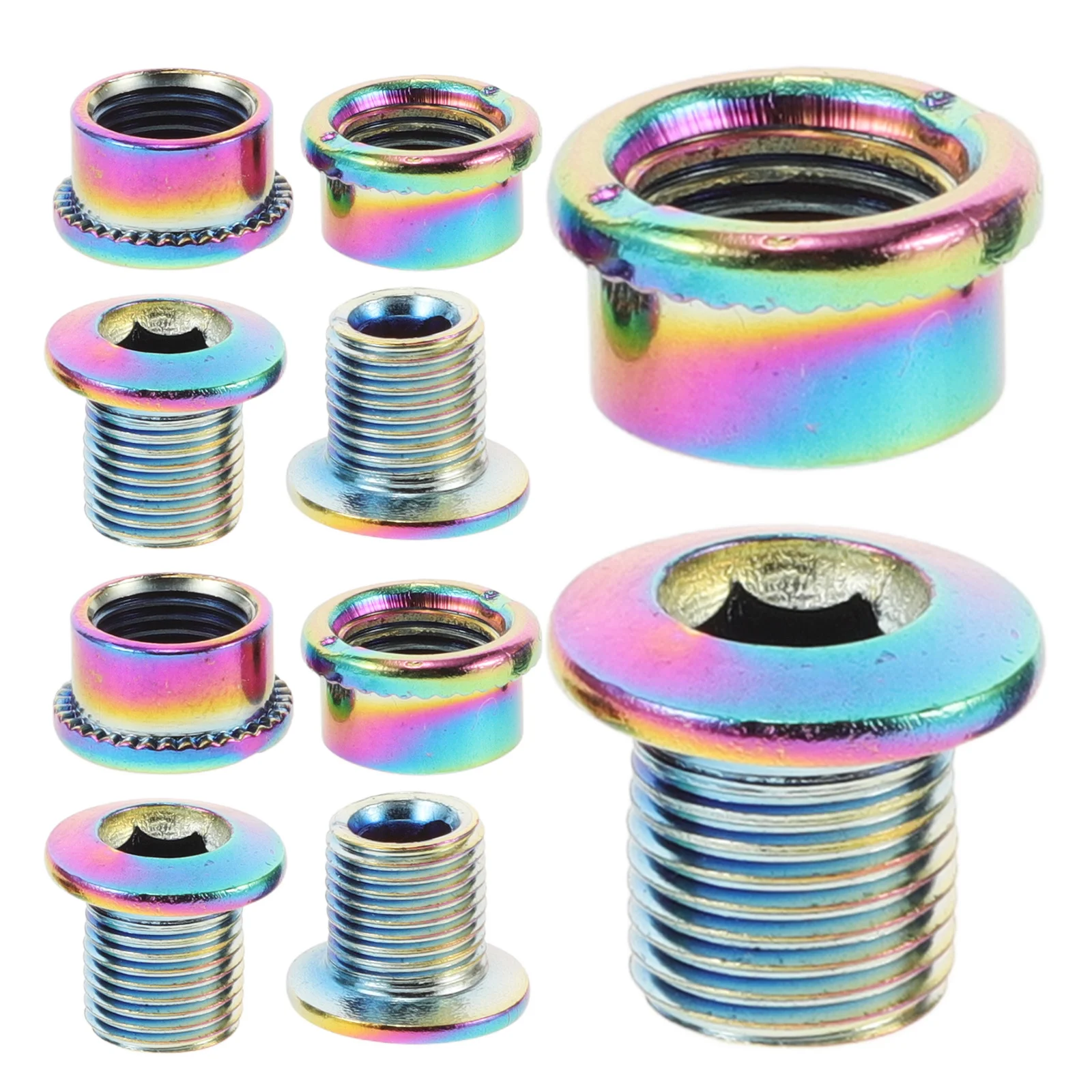 

5Sets Chainring Bolts for Bike Crankset Aluminum Alloy Lightweight Hard Long-Life Bike Accessories Fixing Screws