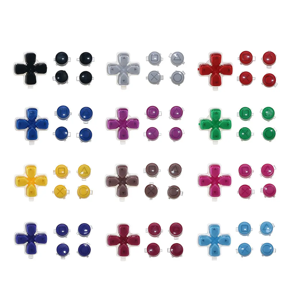 1 jeu pour manette de jeu PS5 V1 V2 V3, bouton en cristal A B X Y D Pad, fonction de Direction croisée, remplacement de clé