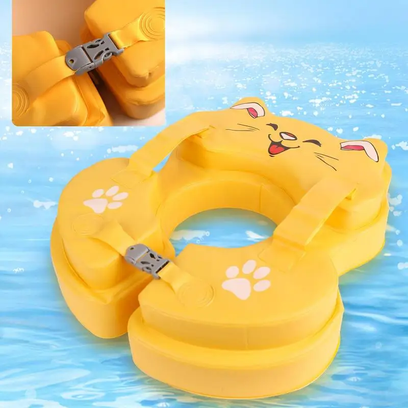 Toddler Swim Rings Non-inflatable PVC Kid Pool Float Swimming Practice Assistive Tools Outdoor Water Toy For Backyards Rivers