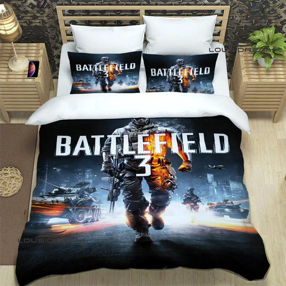 3D game Battlefield Print Bedding Sets exquisite bed supplies set duvet cover bed comforter set bedding set luxury birthday gift