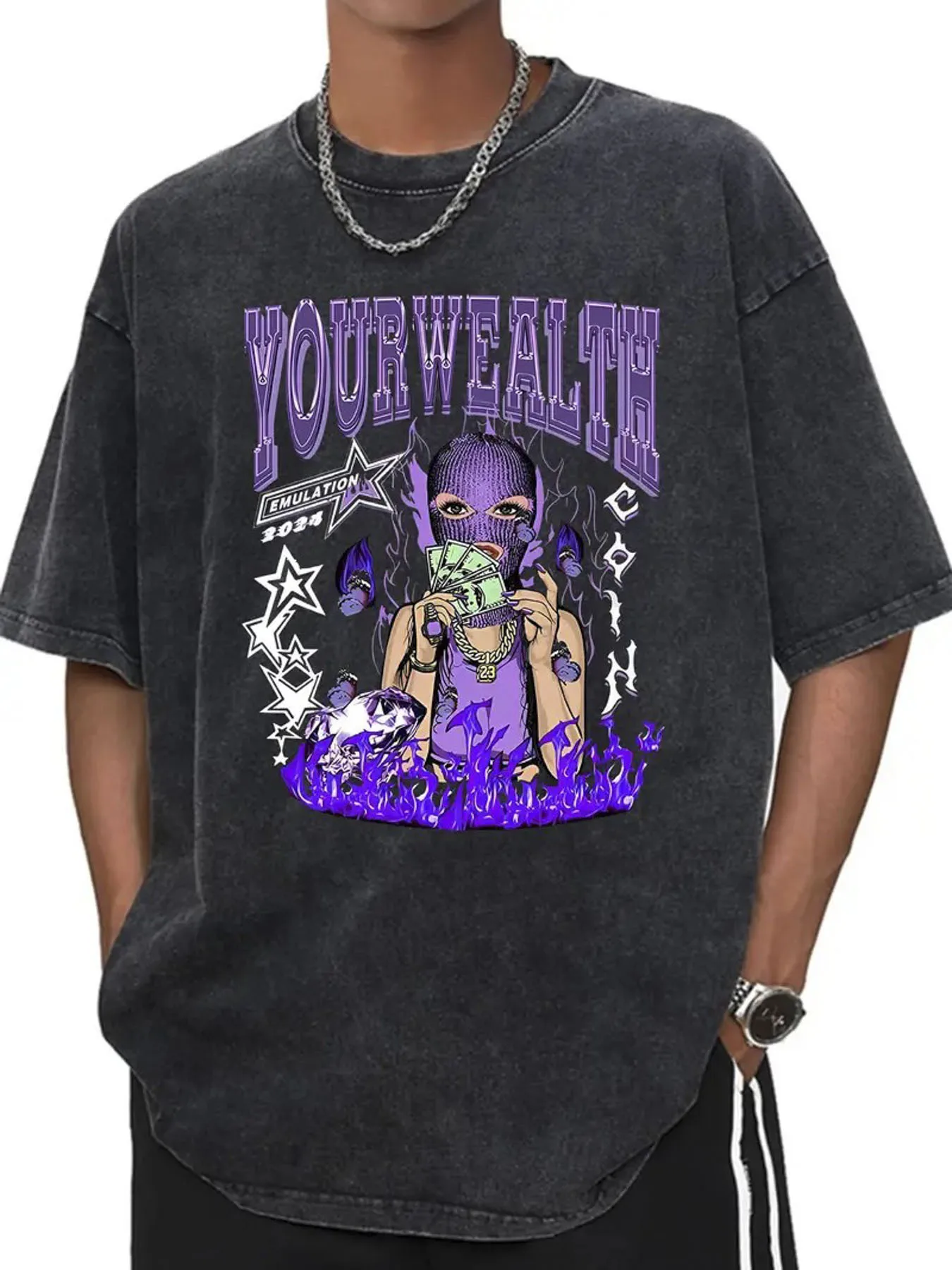 1 Piece, Washable Printed T-Shirt, 