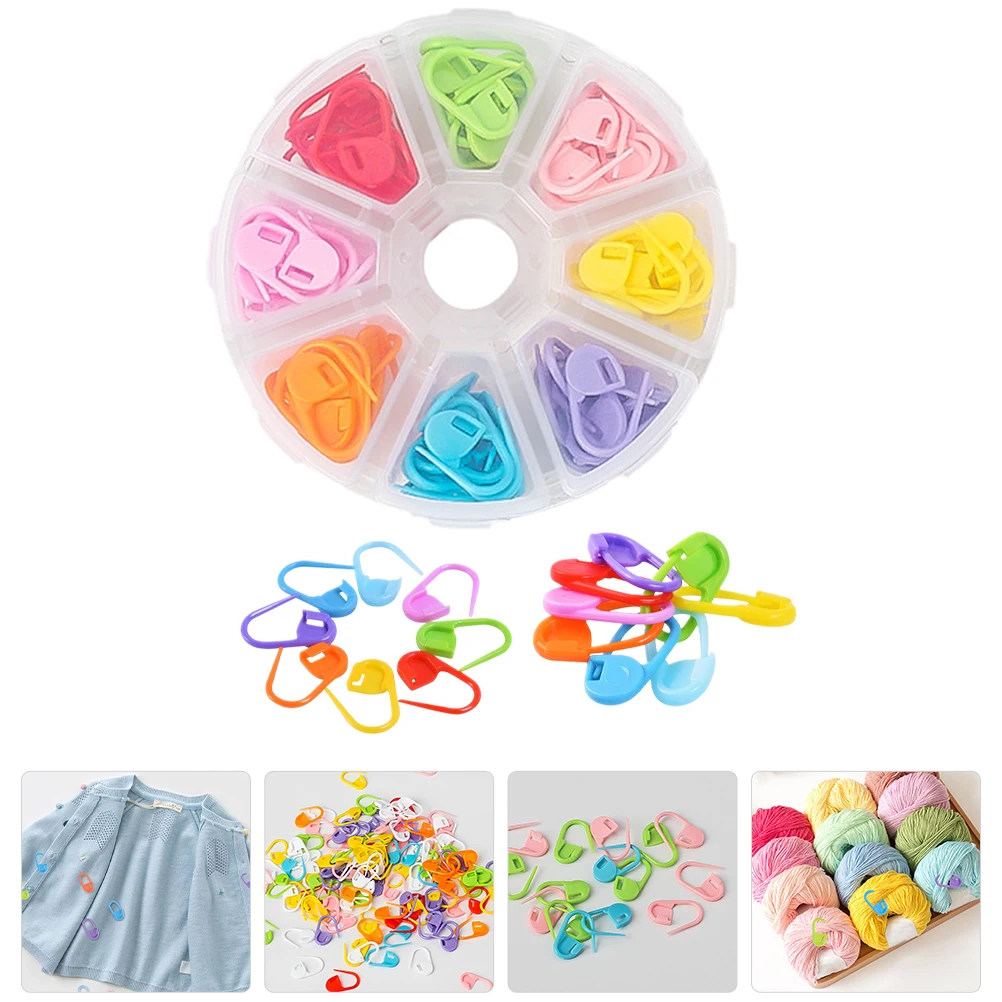 

80 Pcs Anti-relieving Pin Ring Stitch Markers for Knitting Crochet Locking Crocheting Large