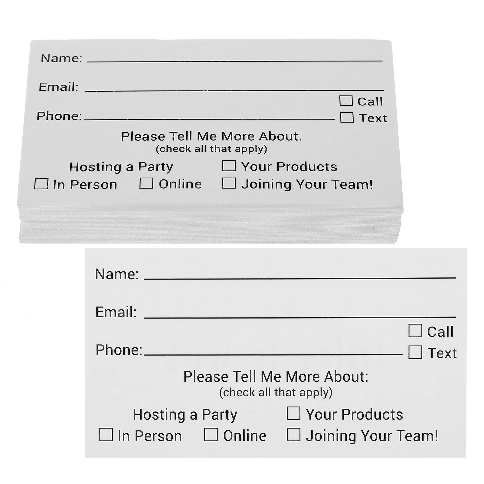 

100Pcs Blank Voting Cards Raffle Ticket Cards for Business Giveaways School Fundraisers Contests Auctions Festivals