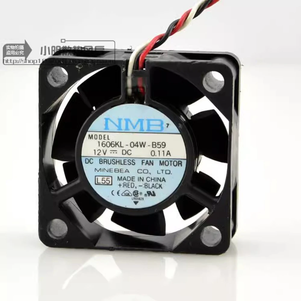 NMB-MAT-rodamiento de bolas doble, ventilador de refrigeración de 3 cables, 12V, 0.11A, 1606KL-04W-B59, 40x40x15mm, 4015