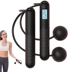 Ropeless Jump Rope Weighted Fitness Exercise Training Jump Rope Digital Counting Jump Rope Ball-Weighted Jump Rope For Men Women