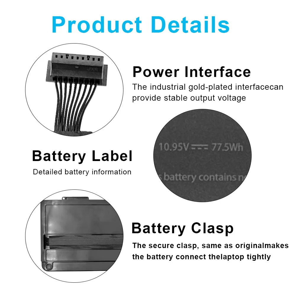 New A1382 A1286 Laptop Battery For 15 inch MacBook Pro 8,2 9,1 A1286 2011 2012 Version MC721 MC723 MC847 MD318 MD322 MD103 MD104