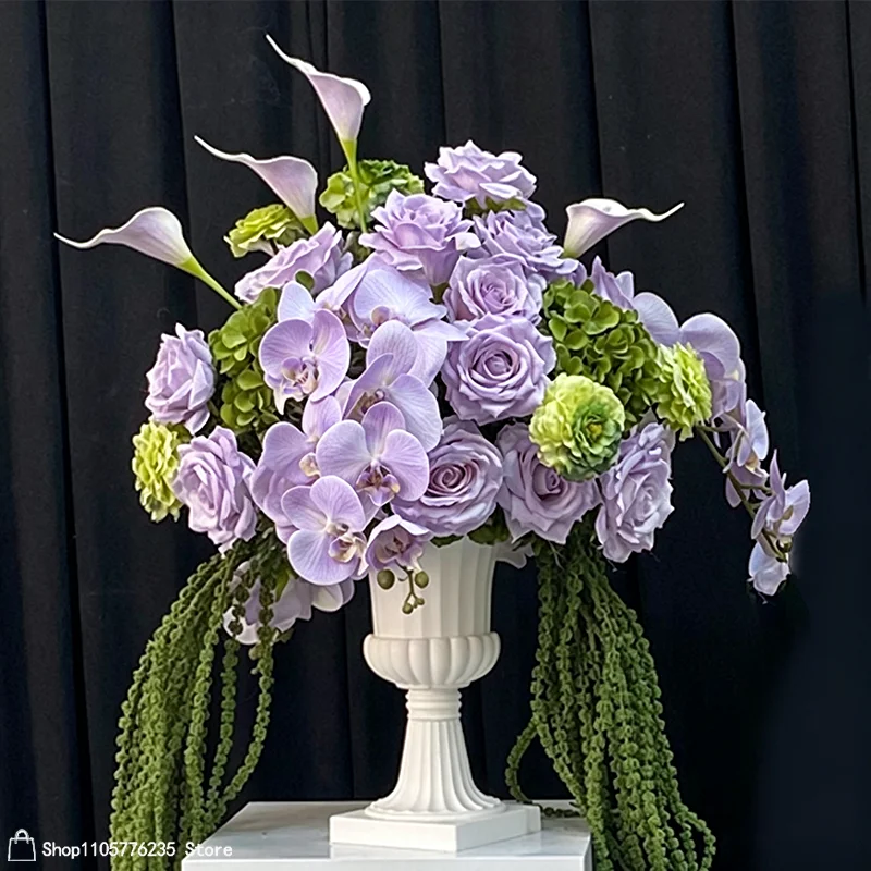 Künstliche Rosen-Orchideen-Tischdekoration Blumenball Hochzeitsfeier-Dekoration Blumenarrangement Tischdekoration für Zuhause und Veranstaltungen – Detail 9
