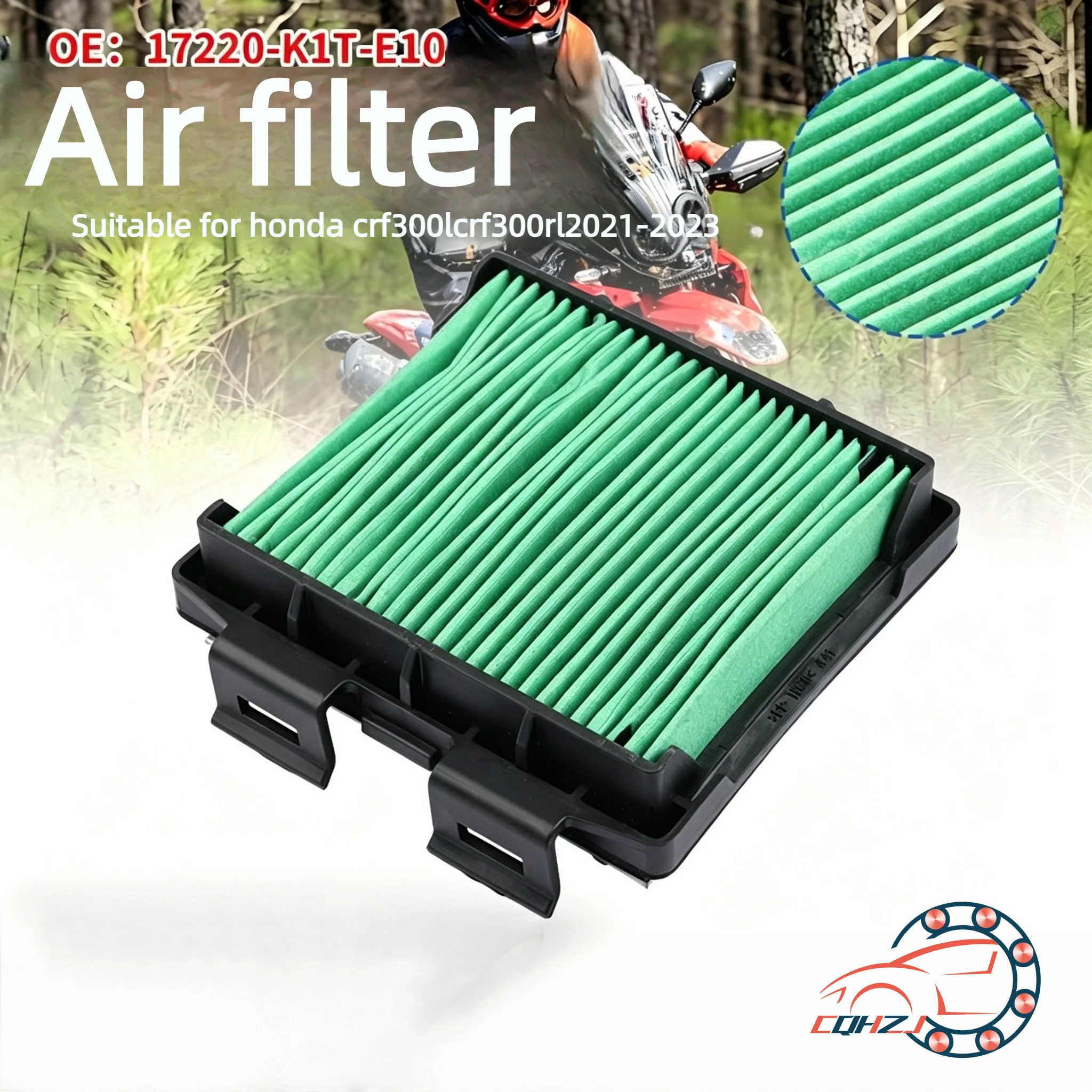 CQHZJ Motorcycle Engine Intake Air Filter For Honda CRF300L CRF300RL RALLY 2021 2022 2023 2024 17220-K1T-E10 Accessories