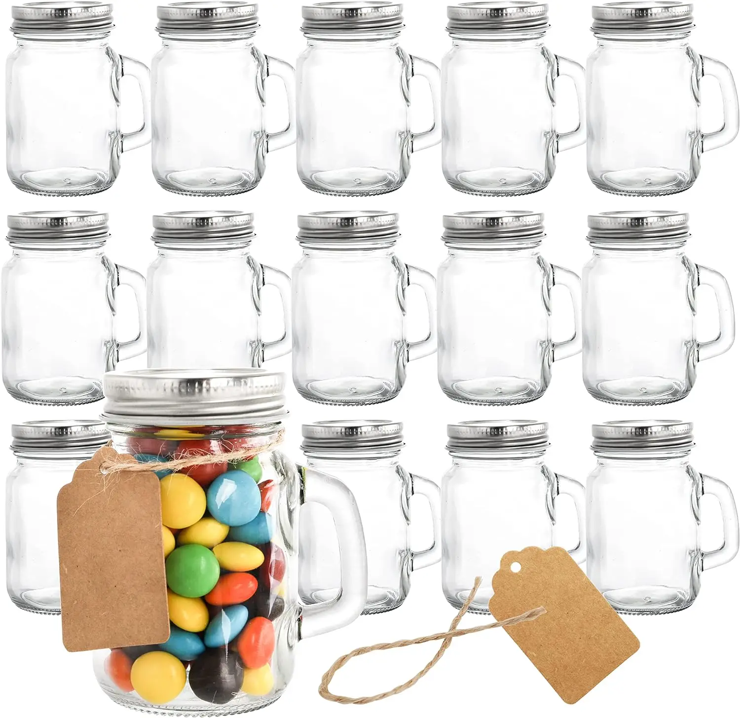 2/4Pcs 4 oz Mini Mason Jar Shot Glasses with Lids, Glass Favor Jars for Drink, Dessert, Candle, Craft