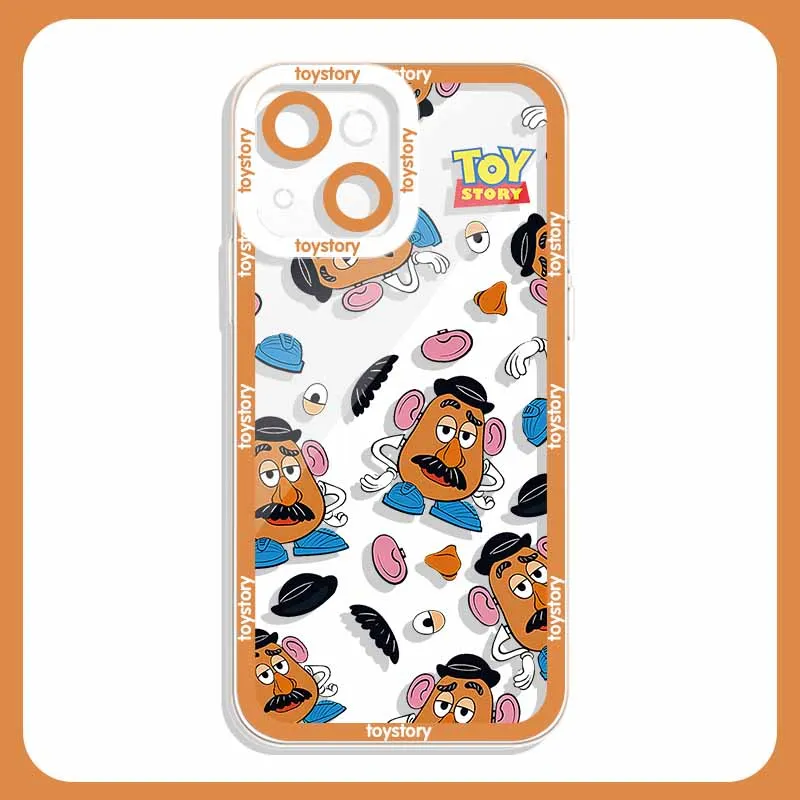 Disney Toy Story Mr Potato Head Case For iPhone 15 14 Pro Max 13 12 Mini 11 Pro XR XS X 8 7 6 6S Plus SE 2020 Protective Cover