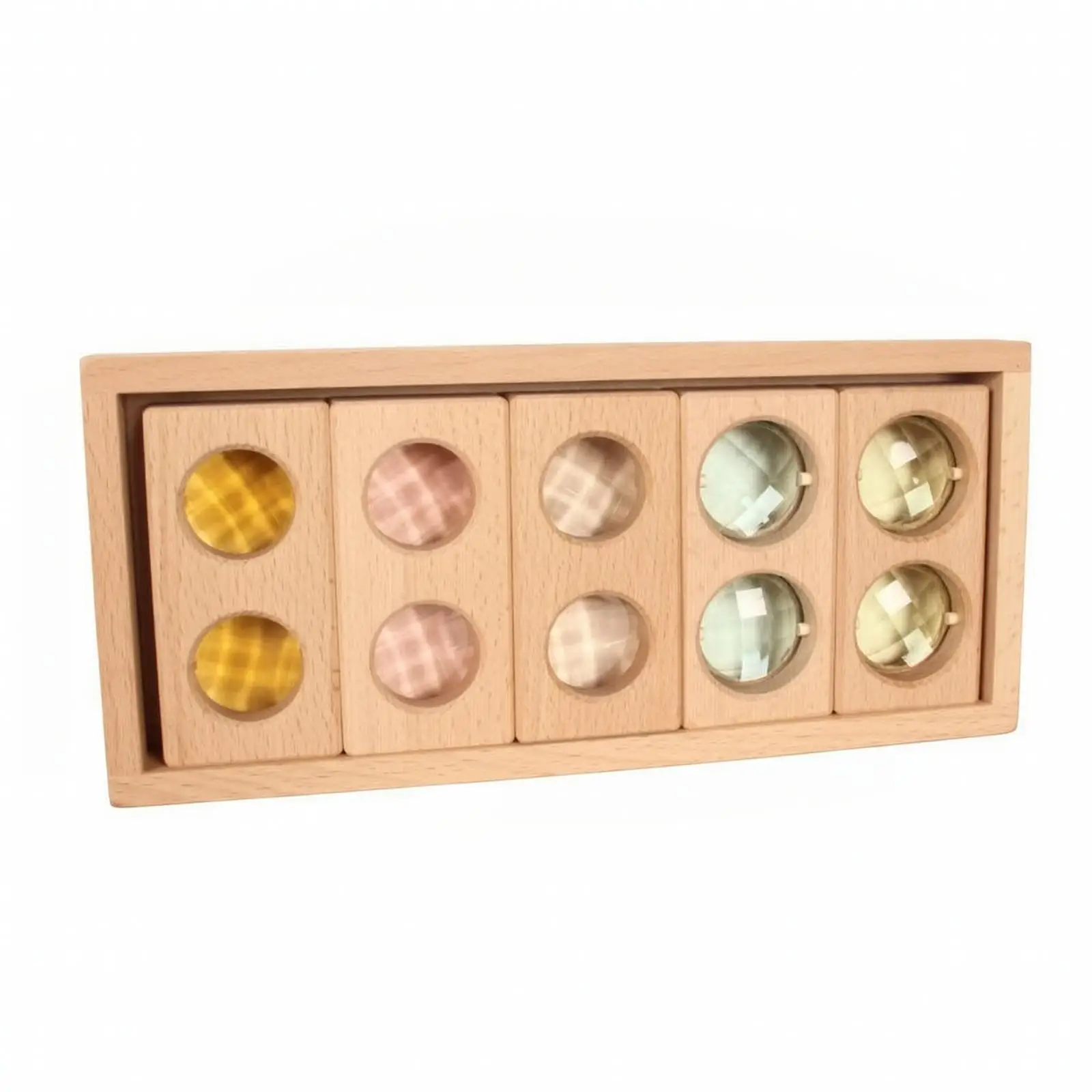Gem Diamond Wooden Building Blocks for Kids Ages 4-6 Beechwood Stacking Bricks Natural Finish Sorting Toy Classroom Early