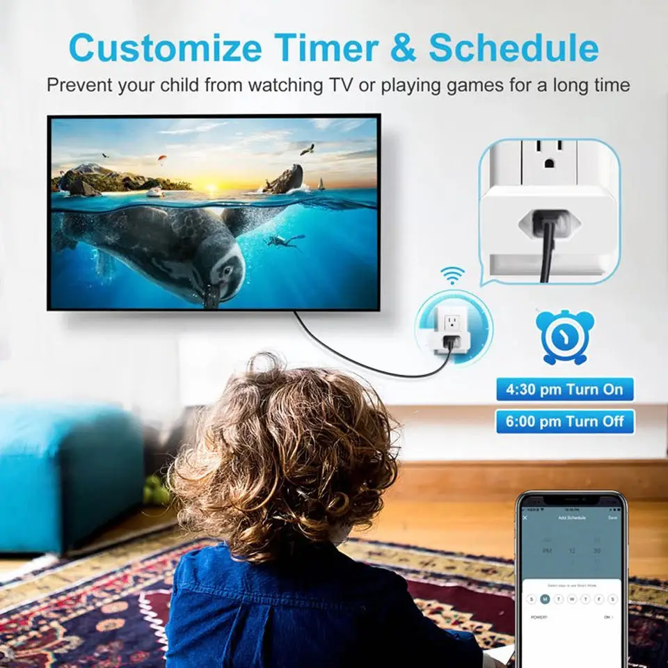 Tuya 16A Brazil Standard WiFi Smart Plug with Power Monitor Smart Life APP Smart Socket Voice Work for Google Home Alexa image 5